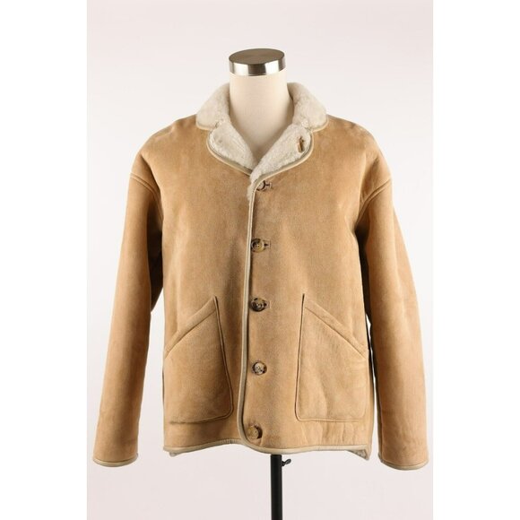 $3,250 Paul Stuart Suede Lambskin Shearling Jacket SZ 2XL Brown NWT,All Products : American Fashion Style Bags On Sale